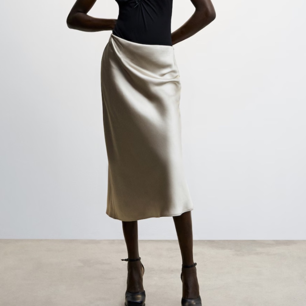 Mango Satin Skirt, Size M